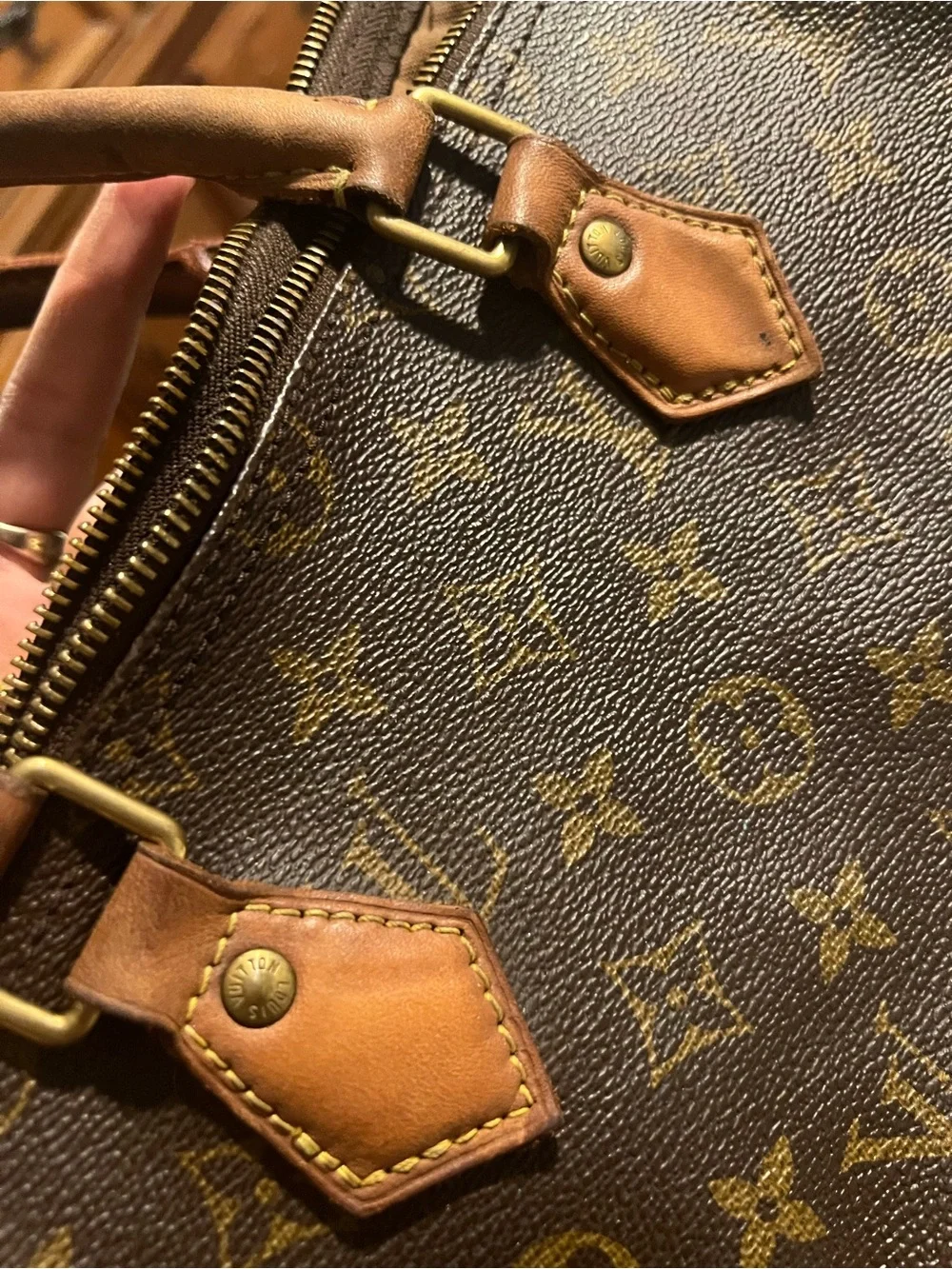 Authentic LOUIS VUITTON Speedy 35 Monogram Boston Hand Bag Purse